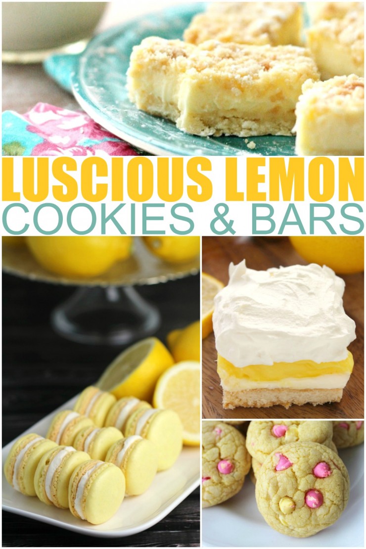 These 25 luscious lemon cookies and bars are melt-in-your mouth packed full of flavour and lemony goodness!