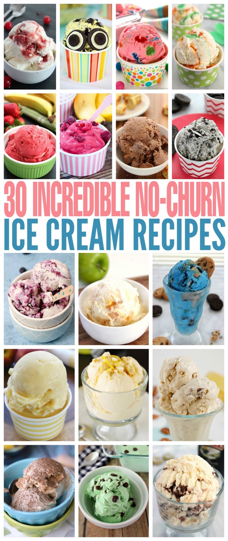 These 30+ Incredible No-Churn Ice Cream Recipes are all super easy to make at home. Ice Cream has never been so good! They are sure to be crowd pleasers all summer long.