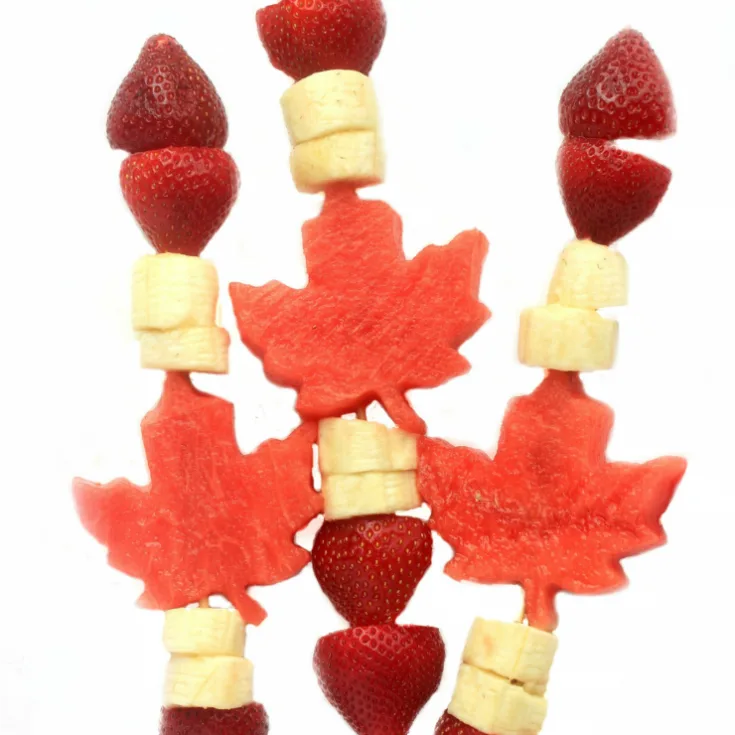 Canada Day Fruit Kabobs