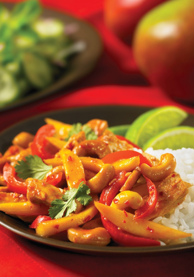 Young Mango Chicken Recipe. This sweet-tart-spicy concoction is a delicious Thai dish that packs a punch of flavour.
