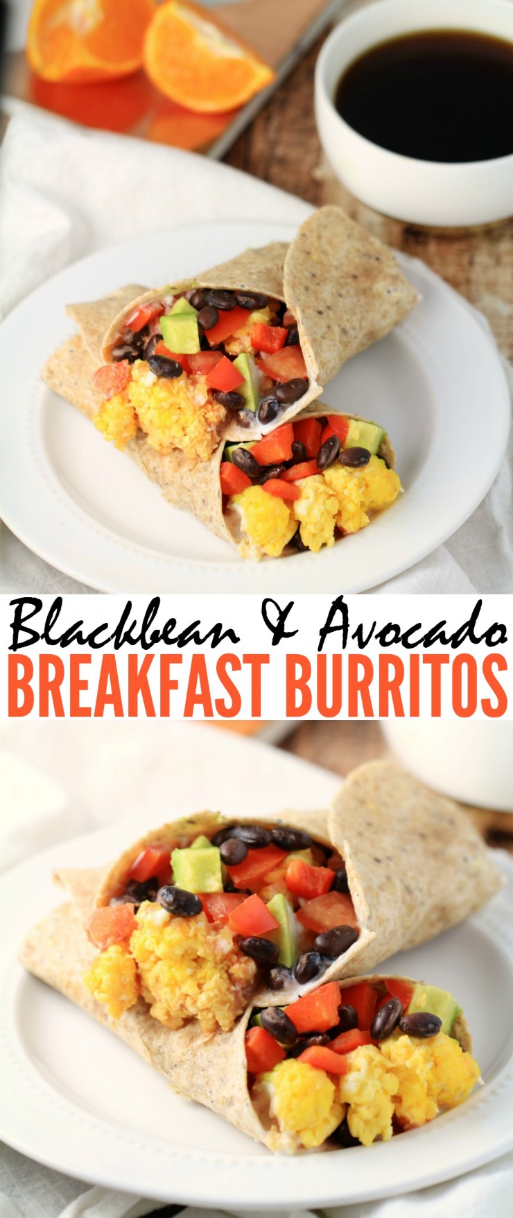 These Black Bean & Avocado Breakfast Burritos are a surprisingly quick and easy breakfast to throw together. Delicious enough for weekend mornings but fast enough for breakfast on-the-go. 