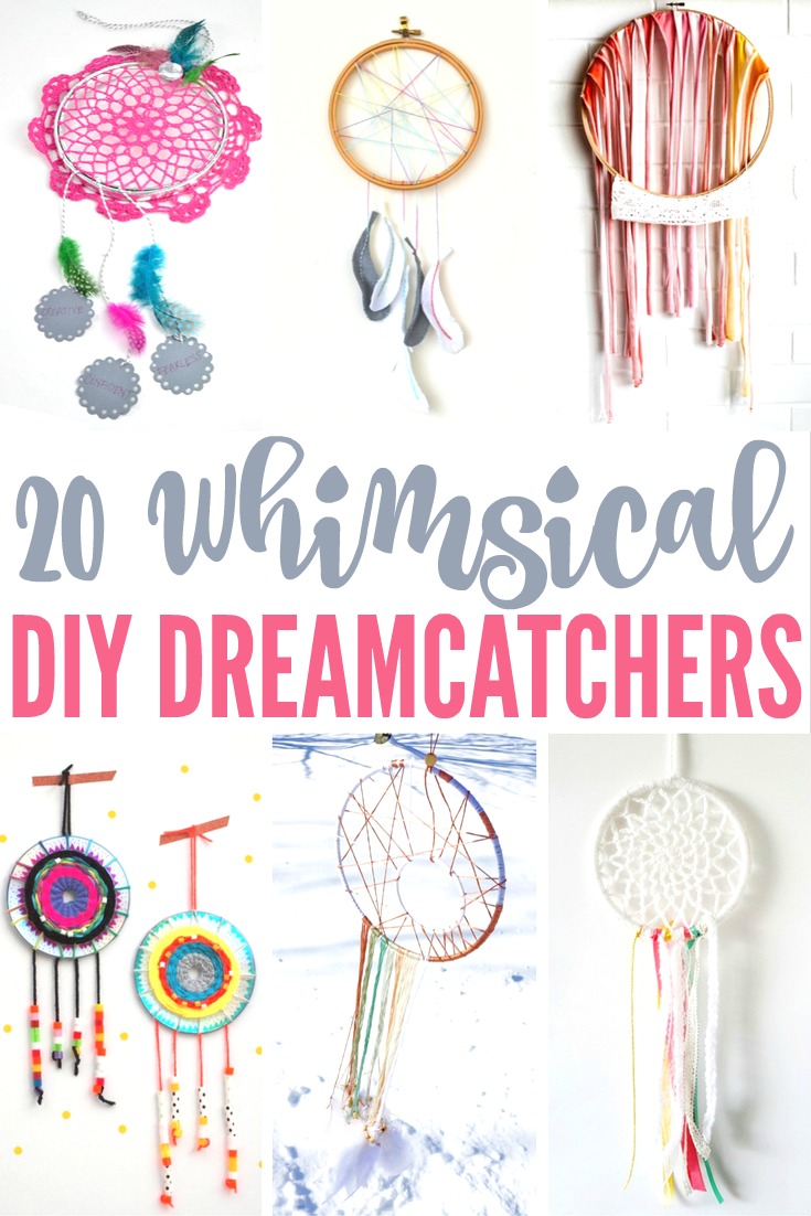 These 20 Whimsical DIY Dreamcatchers are gorgeous! They make for gorgeous wall décor or craft with kids to help them keep nightmares at bay.