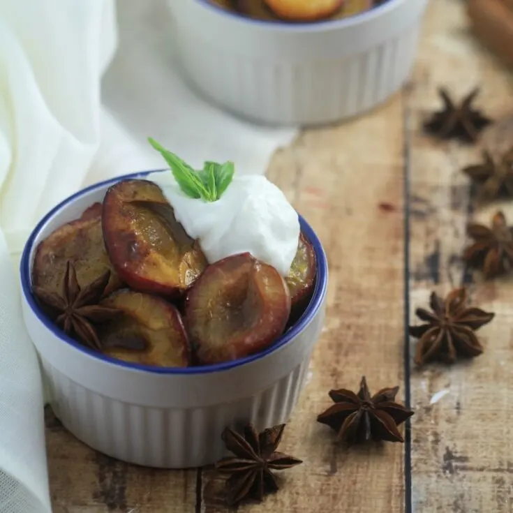 Spiced Roasted Plums