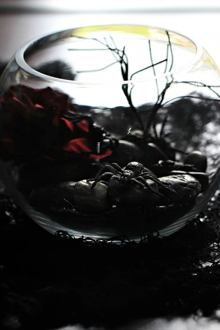 This Halloween Terrarium is a spooky DIY project with endless possibilities for a uniquely creepy look to your Halloween Décor. 