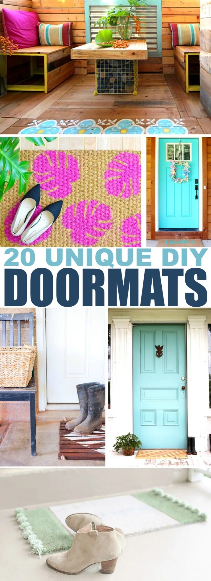 Give your home décor a fresh look with one of these unique DIY doormats.