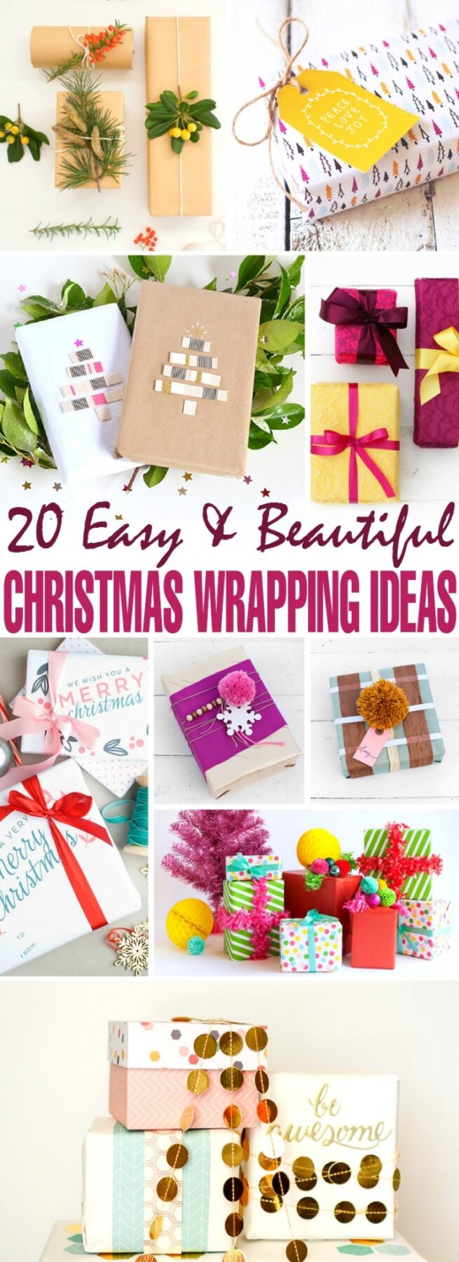 20 Easy & Beautiful Christmas Gift Wrapping Ideas - Frugal Mom Eh!