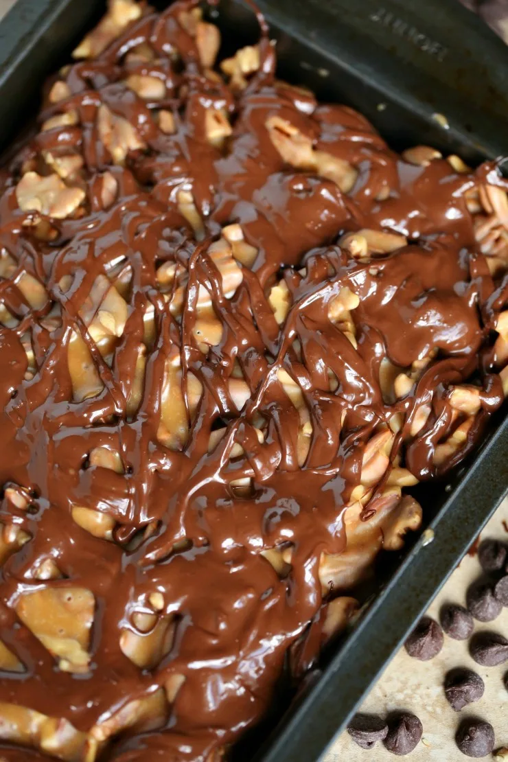 A super decadent dessert, these Turtle Brownies are layered with caramel sauce, pecans and finished off with a drizzle of melted chocolate.  Do brownies really get any better than this?