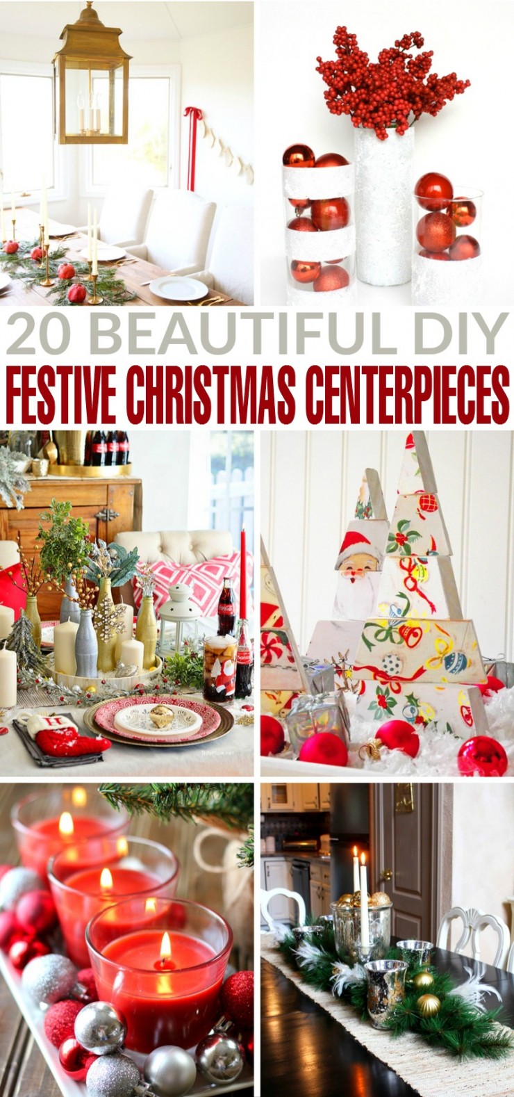 I put together a collection of 20 stunning DIY festive Christmas centerpieces that won't take long to make and don't require expensive materials. 