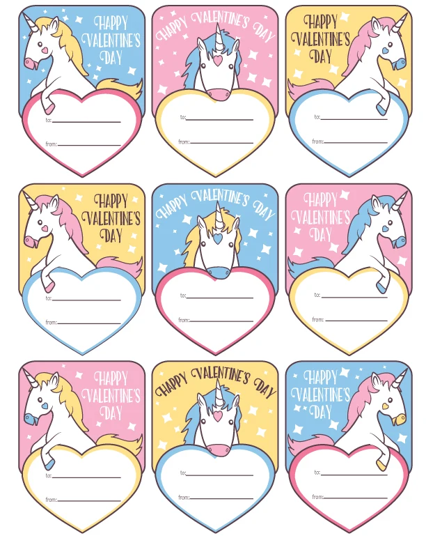 These Free Printable Unicorn Valentine's Day Cards are super cute don't you think? They bring me back to my childhood and my obsession with unicorns. They are just perfect for classroom valentines!