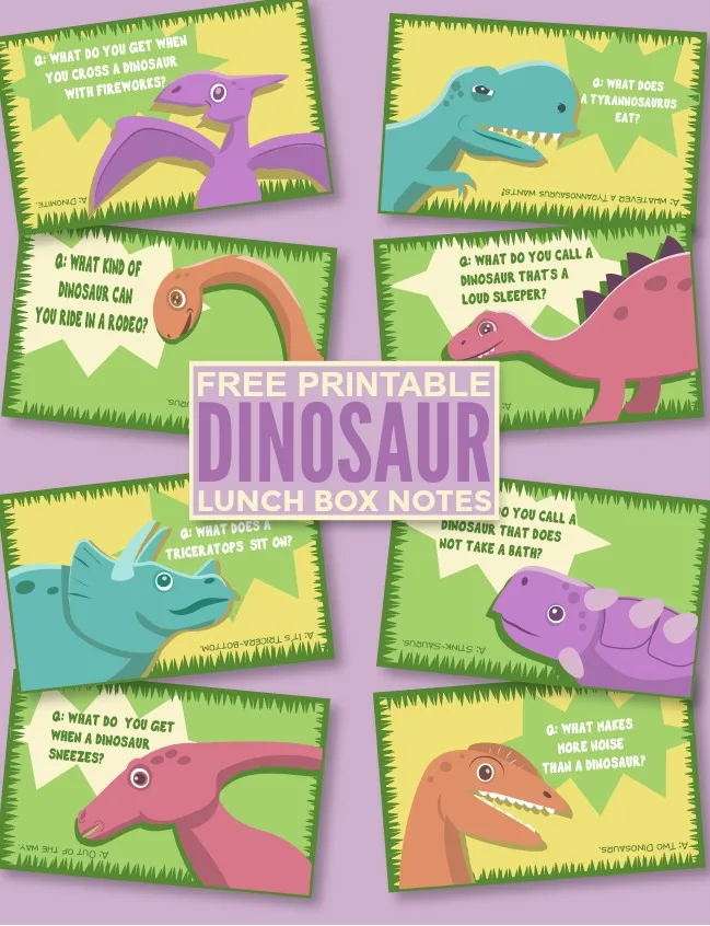 Free Printable Dinosaur Lunch Box Notes - Frugal Mom Eh!