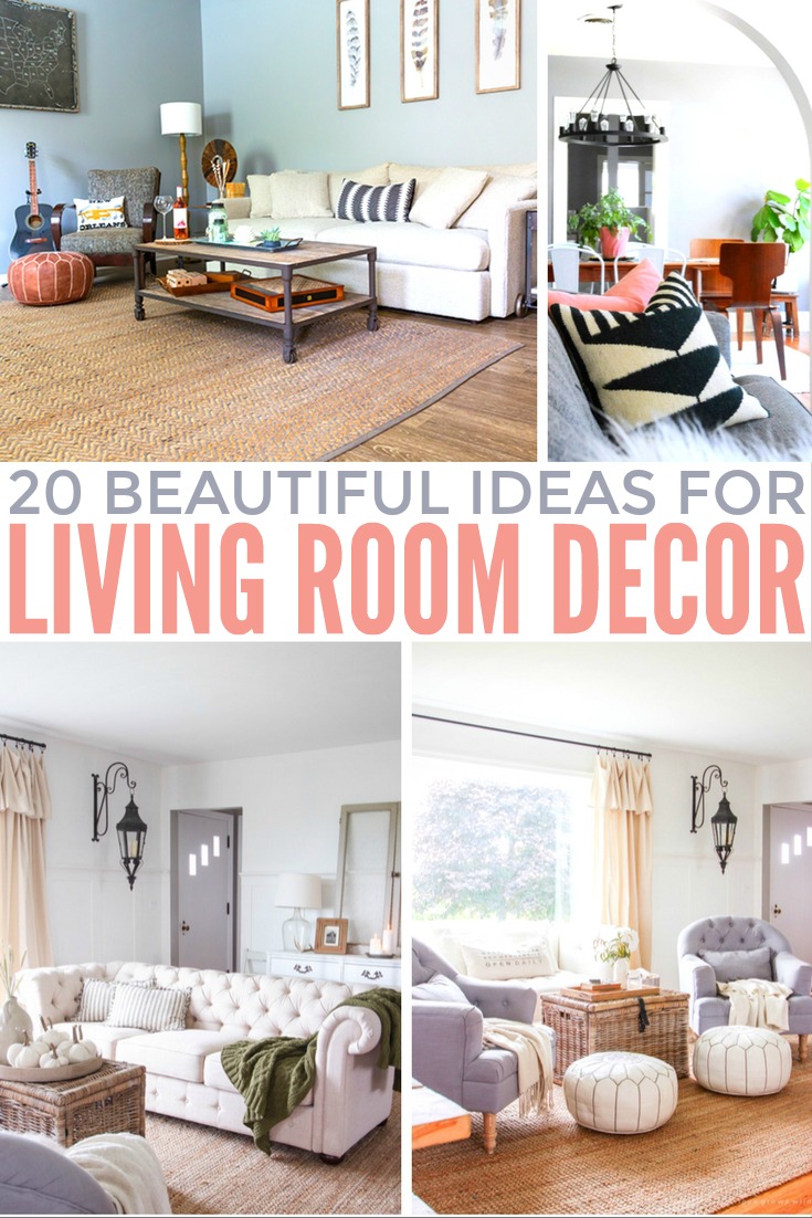 A couple of days ago I was looking for some inspiration online and I came across some beautiful and unique living room decorating ideas that can maximize your space and bring more light into your home.  
