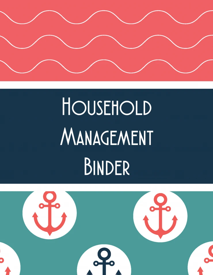 These Marine Themed Household Management Binder Printable Sheets are a super cute way to keep it all organised from grocery lists, to an auto maintenance log. This binder will be sure to help keep your family on track.