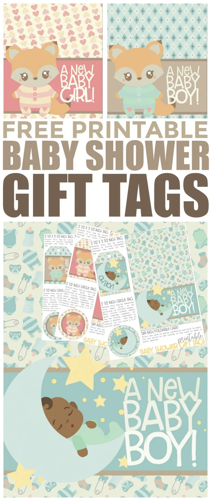 Free Printable Baby Shower Gift Tags  Frugal Mom Eh