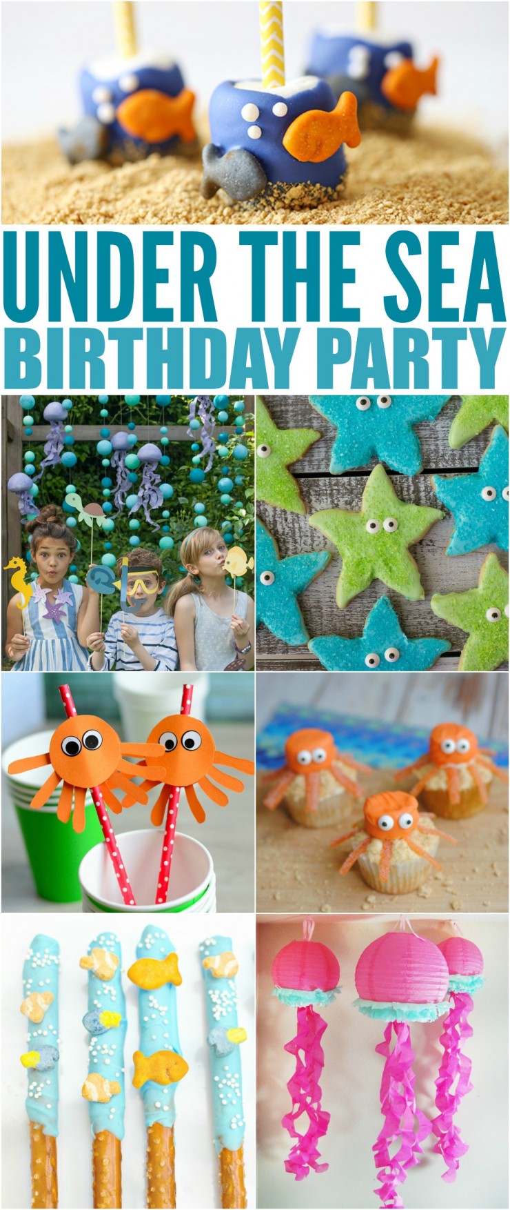 How to Throw the Ultimate Under the Sea Birthday Party to please any birthday girl or boy. Check out these 25 ideas that will help you throw an amazing Under the Sea themed party for girls and boys! These ideas are great to adapt for other party themes too! Think Little Mermaid, Bubble Guppies, Finding Nemo and more!