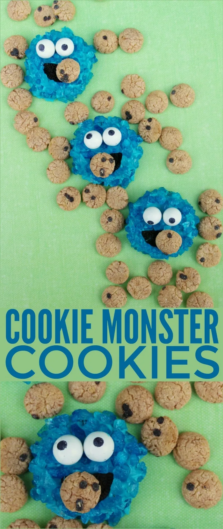 These Cookie Monster Oreos are a fun treat for any little Sesame Street fan. They also make a great addition to any Sesame Street Birthday Party!