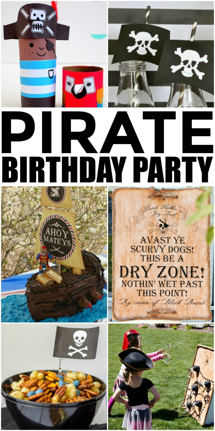 How to Throw the Ultimate Pirate Birthday Party to please any birthday girl or boy. Little kids tend to love pirates. They just capture their imaginations! For many kids, a pirate themed birthday party is a natural choice. Check out these 25 ideas that will help you throw an amazing pirate themed party for kids!