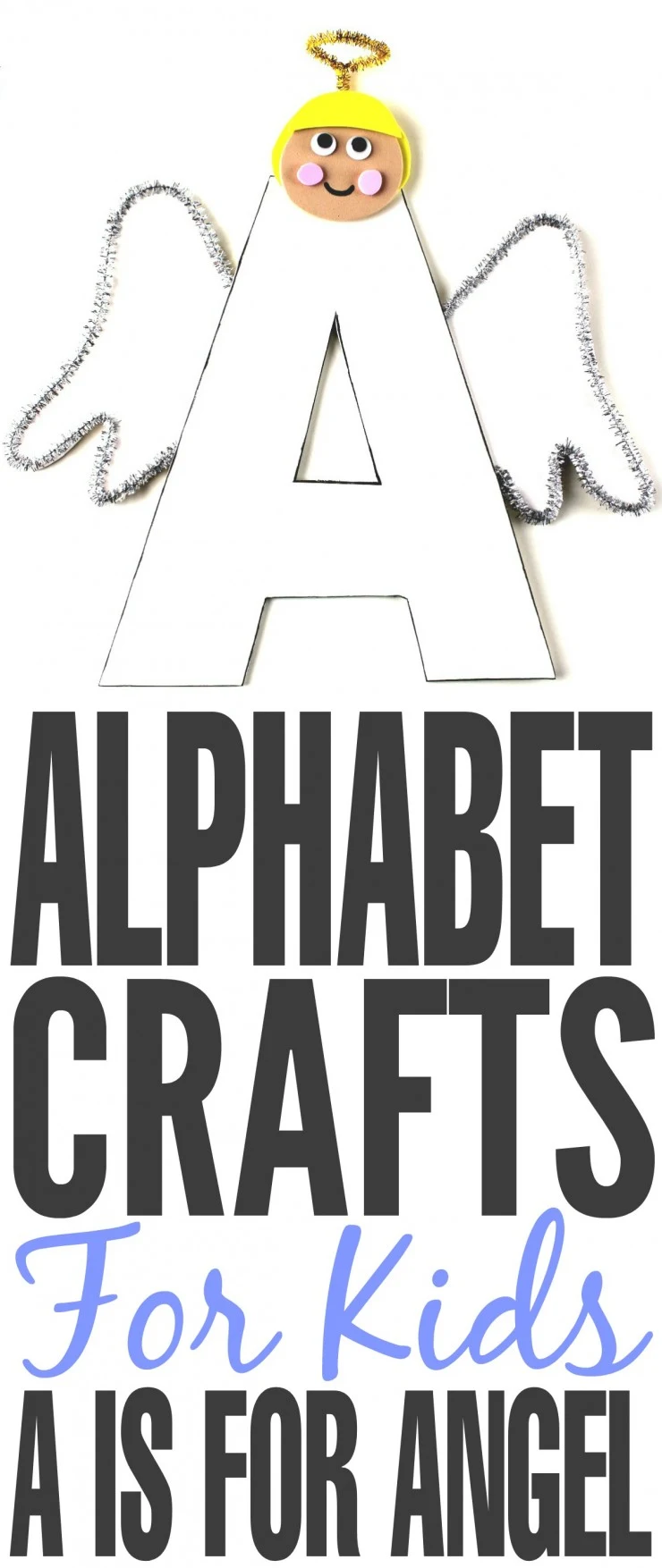 I'm going to be sharing a series of ABCs kids crafts starting this week with the letter A. These Alphabet Crafts For Kids are a fun way to introduce your child to the alphabet. 