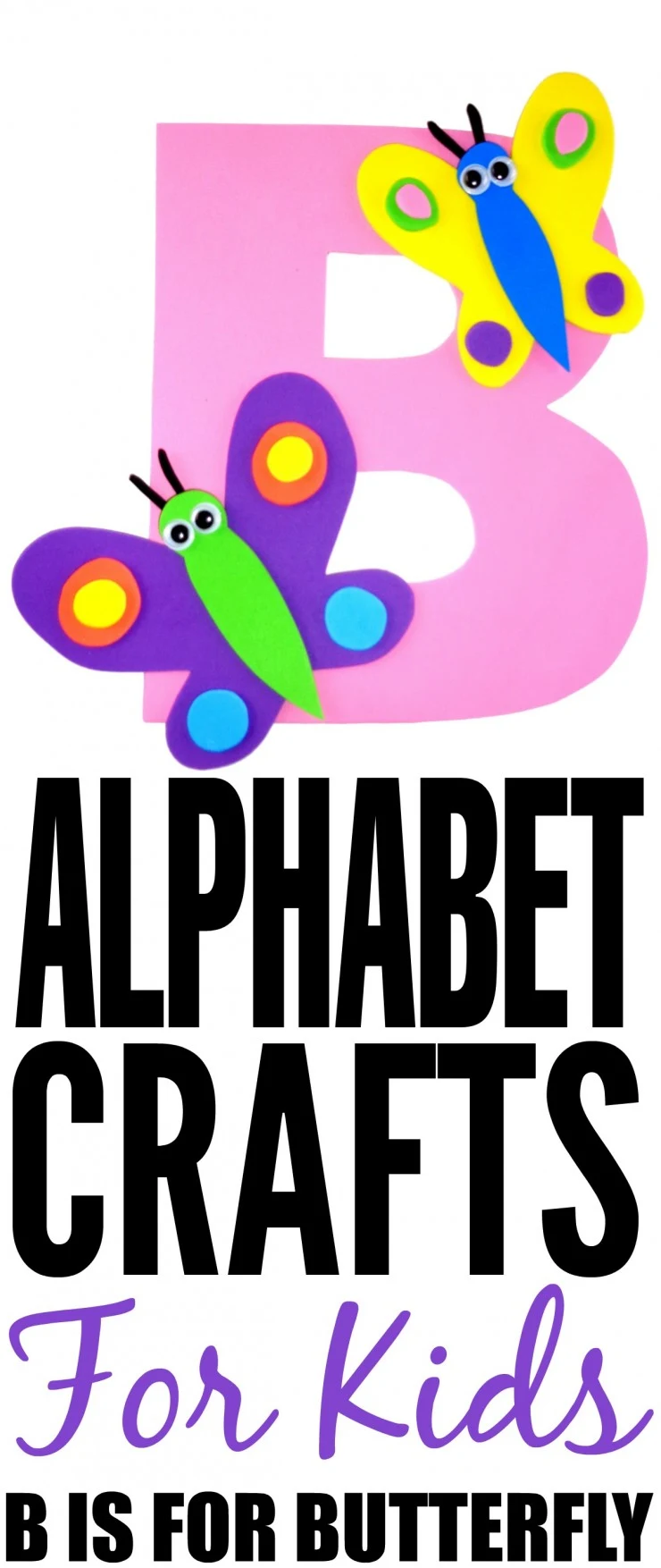 This week is my series of ABCs kids crafts featuring the Alphabet, we are doing a B is for Butterfly craft. These Alphabet Crafts For Kids are a fun way to introduce your child to the alphabet.