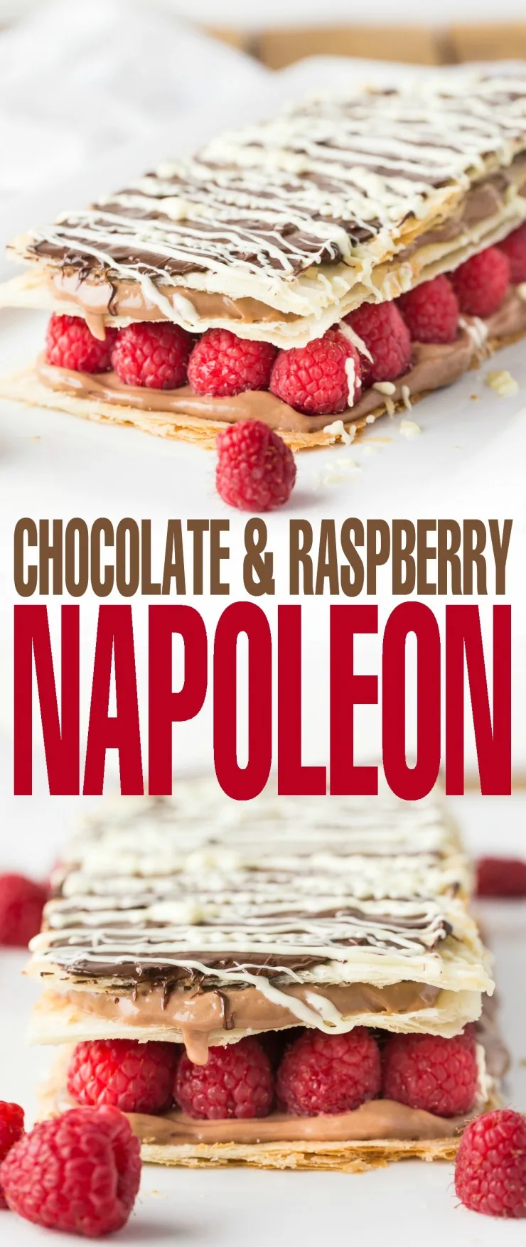 Make a decadent bakery shop treat at home with this indulgent recipe for a Chocolate and Raspberry Napoleon. Fresh raspberries stud chocolate pastry cream layered between airy sheets of puff pastry in this chocolate-raspberry dessert. A match made in heaven!