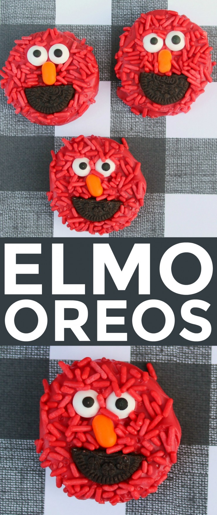 These Elmo Oreos are a fun treat for any little Sesame Street fan. They also make a great addition to any Sesame Street Birthday Party!