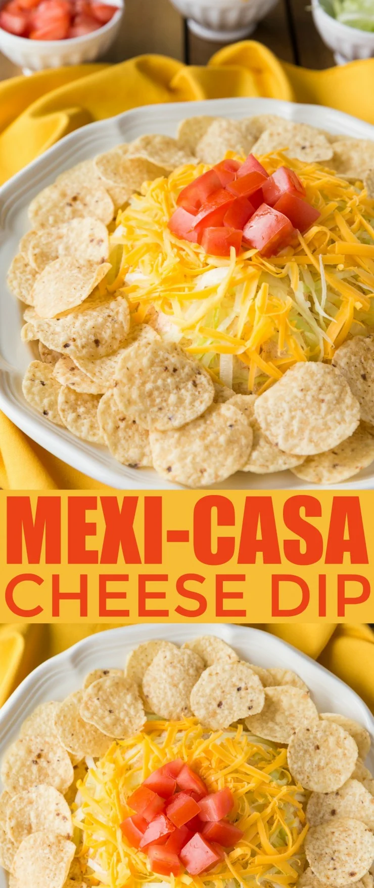  This Mexi-Casa cheese dip has been a family favourite since I was a kid. It is like a taco redone as a cheese ball topped with all the fixings you might dress your taco up in. It's a fabulous appetizer for any party or family get-together. 