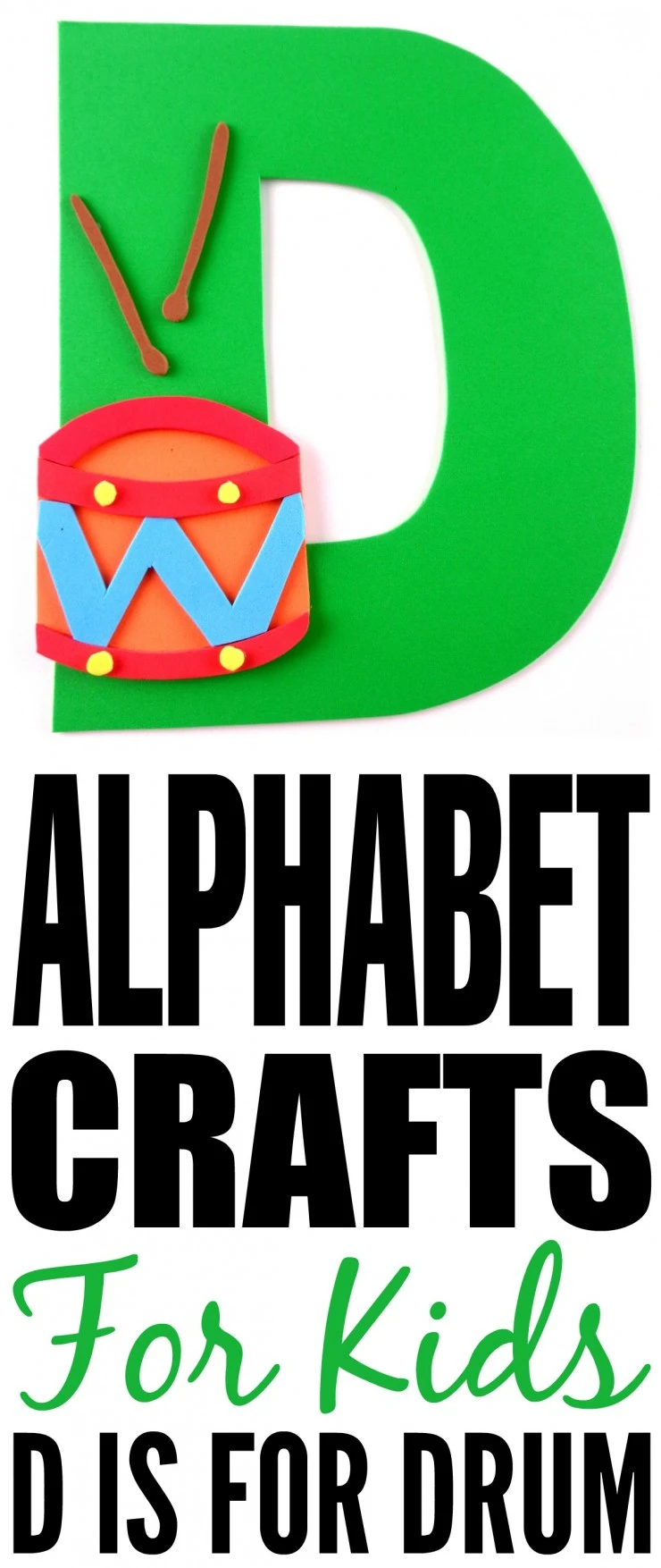 This week is my series of ABCs kids crafts featuring the Alphabet, we are doing a D is for Drum craft. These Alphabet Crafts For Kids are a fun way to introduce your child to the alphabet.