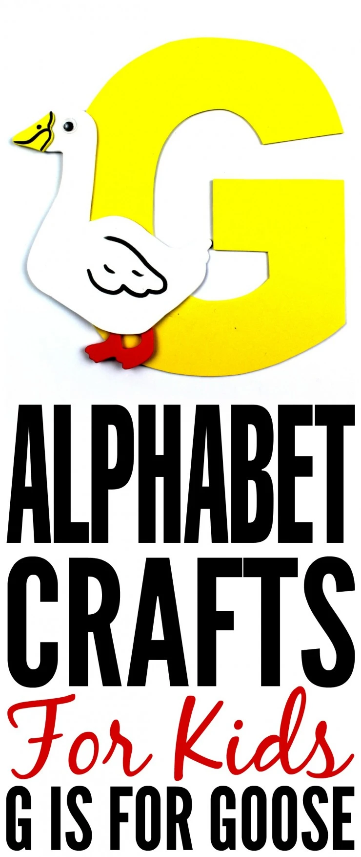 This week is my series of ABCs kids crafts featuring the Alphabet, we are doing a G is for Goose craft. These Alphabet Crafts For Kids are a fun way to introduce your child to the alphabet.