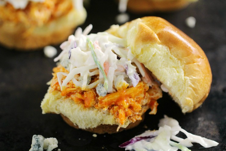 These Quick and Easy kid-friendly Buffalo Chicken Sliders are an easy weeekday meal recipe that easily transition to party appetizer! 