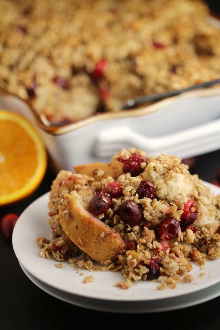 This Orange-Cranberry French Toast Casserole is a perfect make-ahead recipe for the holiday season whether you are feeding your family or a crowd. Prep the night before and you are ready to go for family brunch.