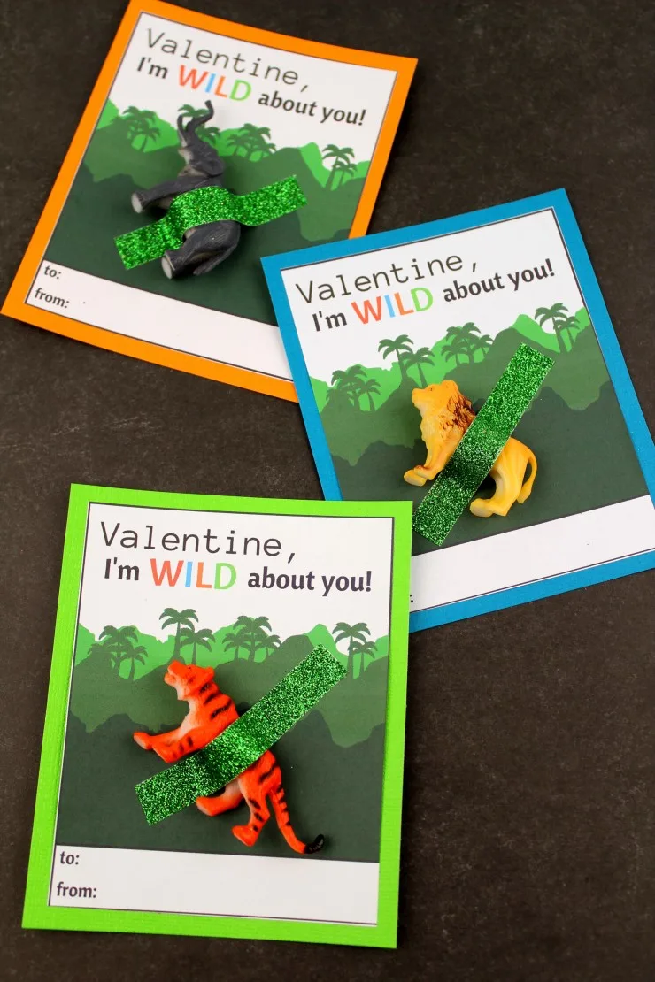These wild animal valentine’s day cards are super cute and perfect for classroom valentines! What a great way for your child to let their friends know they care!