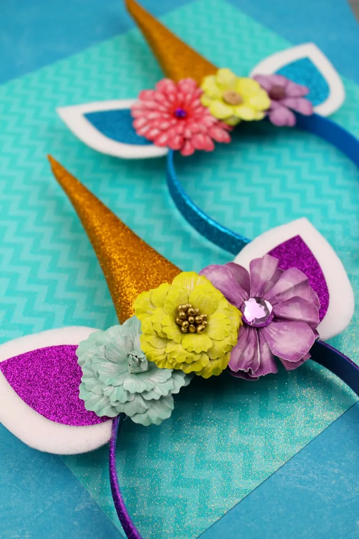 These adorable unicorn headbands are an easy diy project that results in a pretty headband any unicorn lover would be proud to wear!
