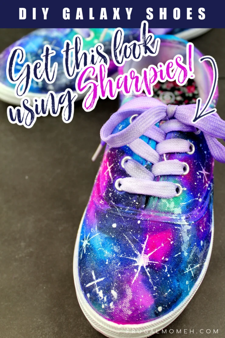 Inactivo Capilla alojamiento DIY Sharpie Galaxy Shoes - Frugal Mom Eh!