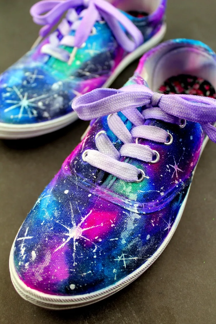 These DIY Sharpie Galaxy Shoes are a fun project you can make at home to create your own customised shoes with a look that is out of this world! 
