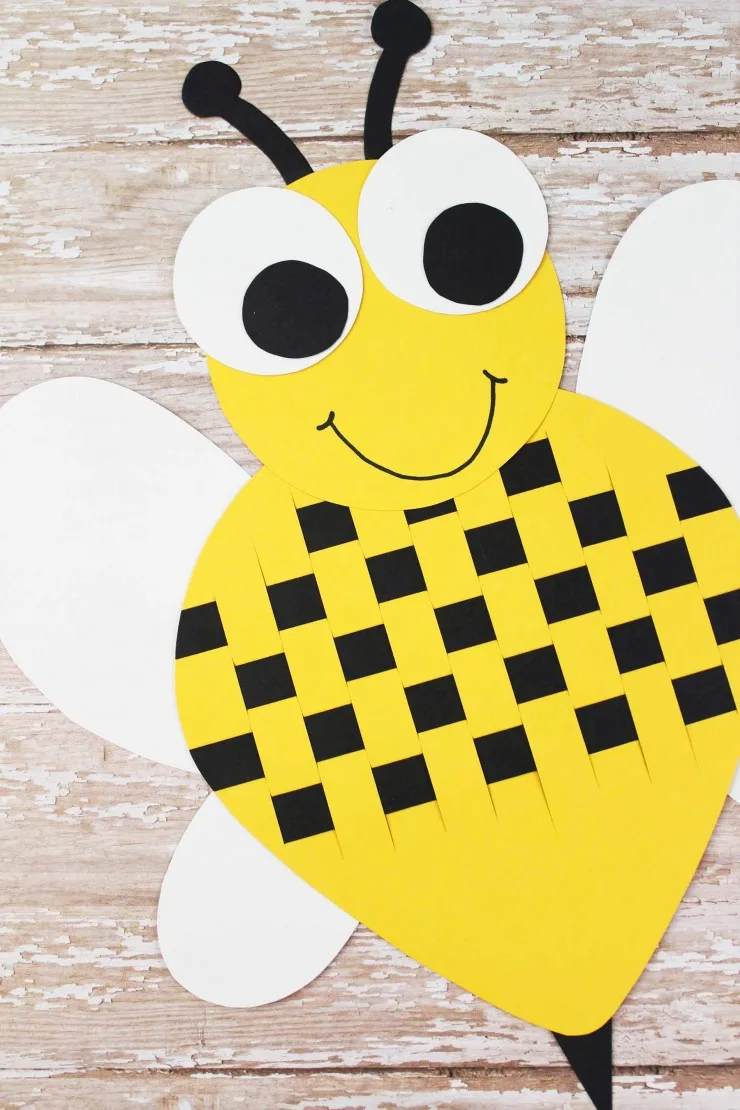 This Paper Weave Bumble Bee is a wonderful classroom project! How cute would these Bees look on a bulletin board?