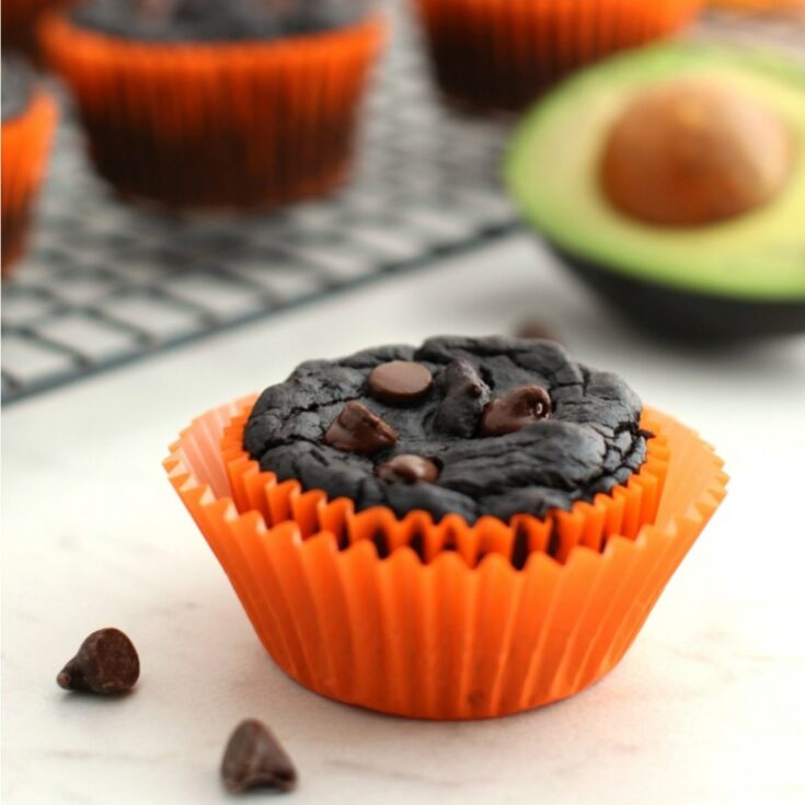 Healthy Pumpkin Chocolate Brownie Muffins
