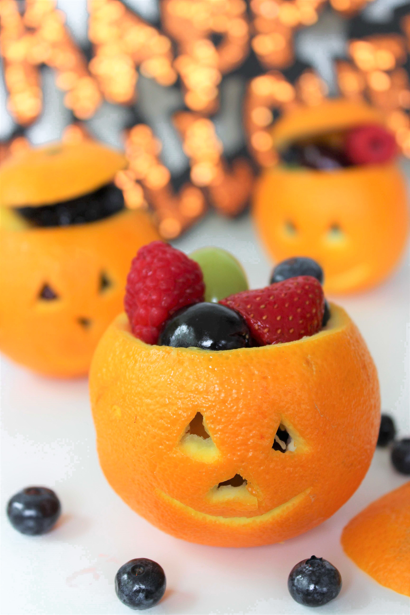 Halloween Orange Fruit Cups