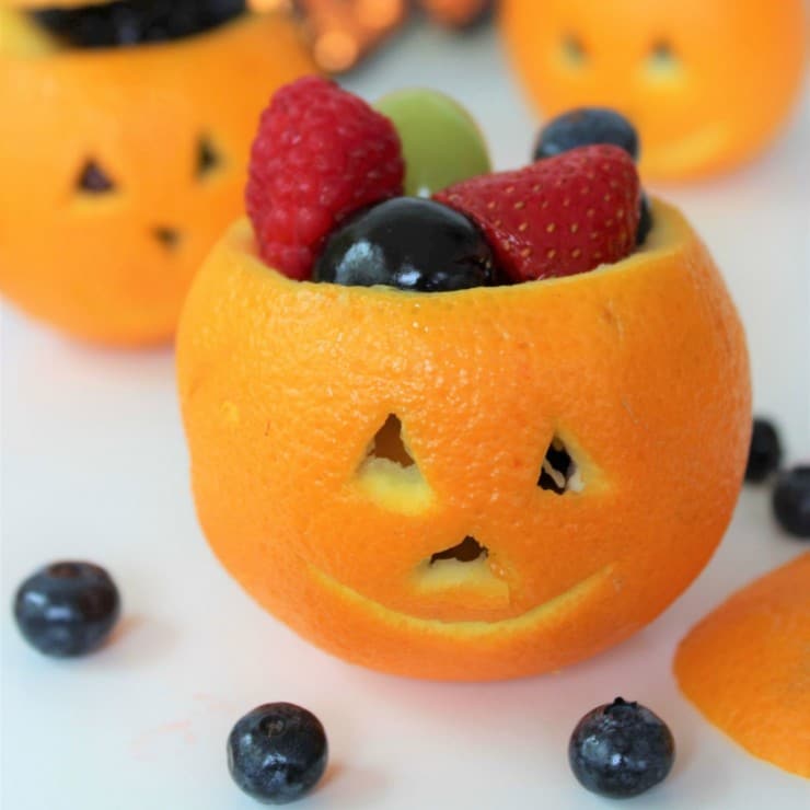Jack O Lantern Orange Fruit Cups - Frugal Mom Eh!