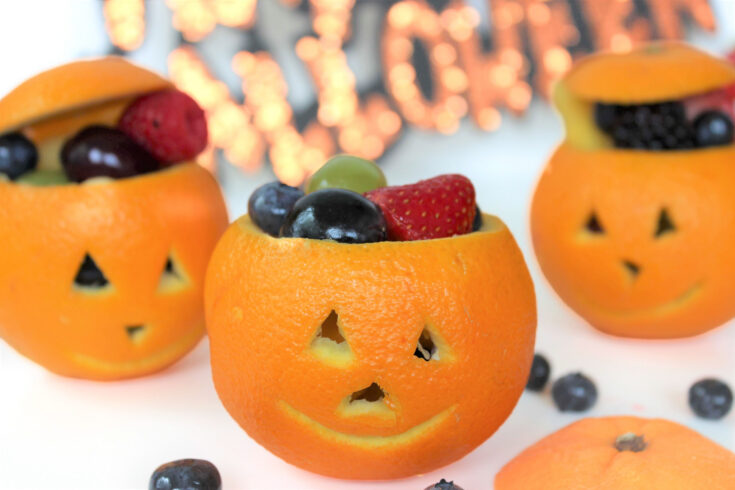 Halloween Orange Fruit Cups