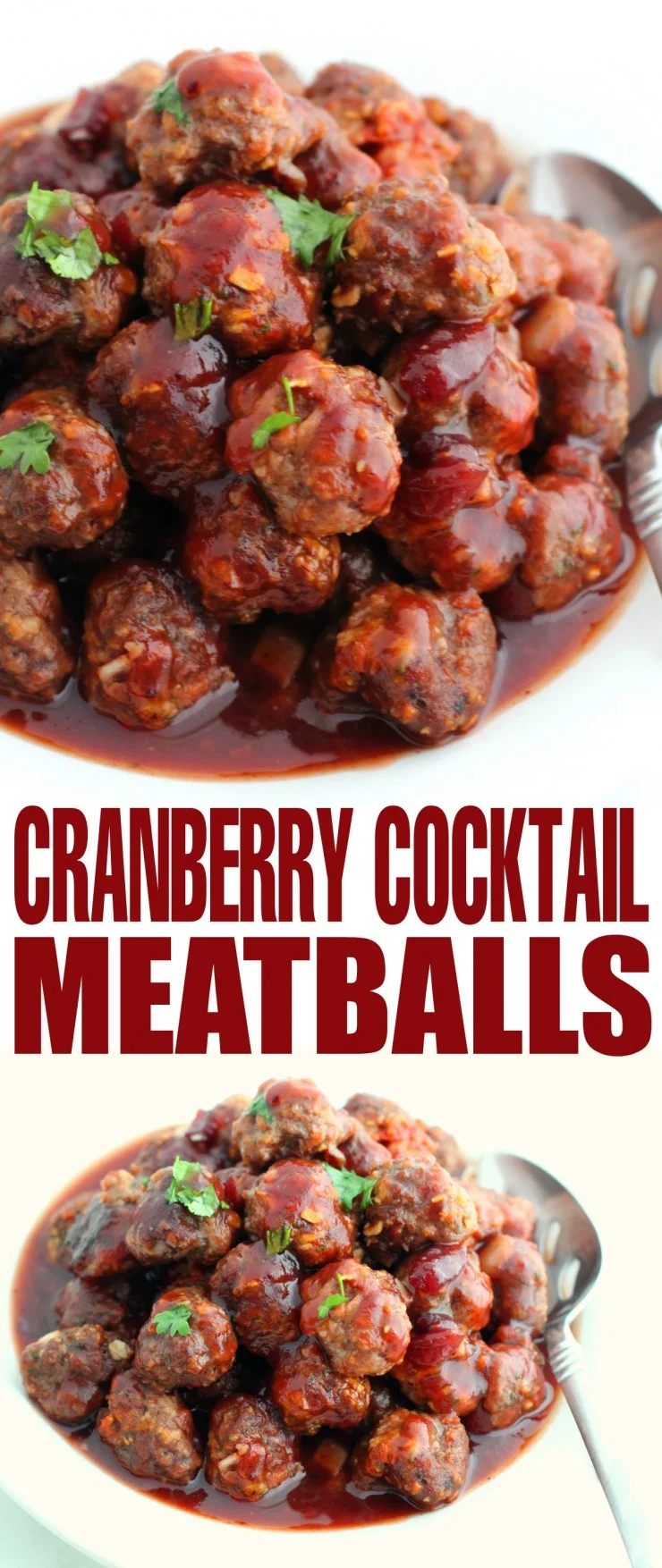 Looking for easy Christmas meatballs? Look no further than these Cranberry Cocktail Meatballs, a perfect appetizer for any holiday parties!