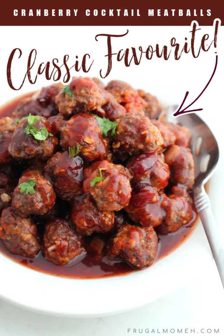 Looking for easy Christmas meatballs? Look no further than these Cranberry Cocktail Meatballs, a perfect appetizer for any holiday parties!