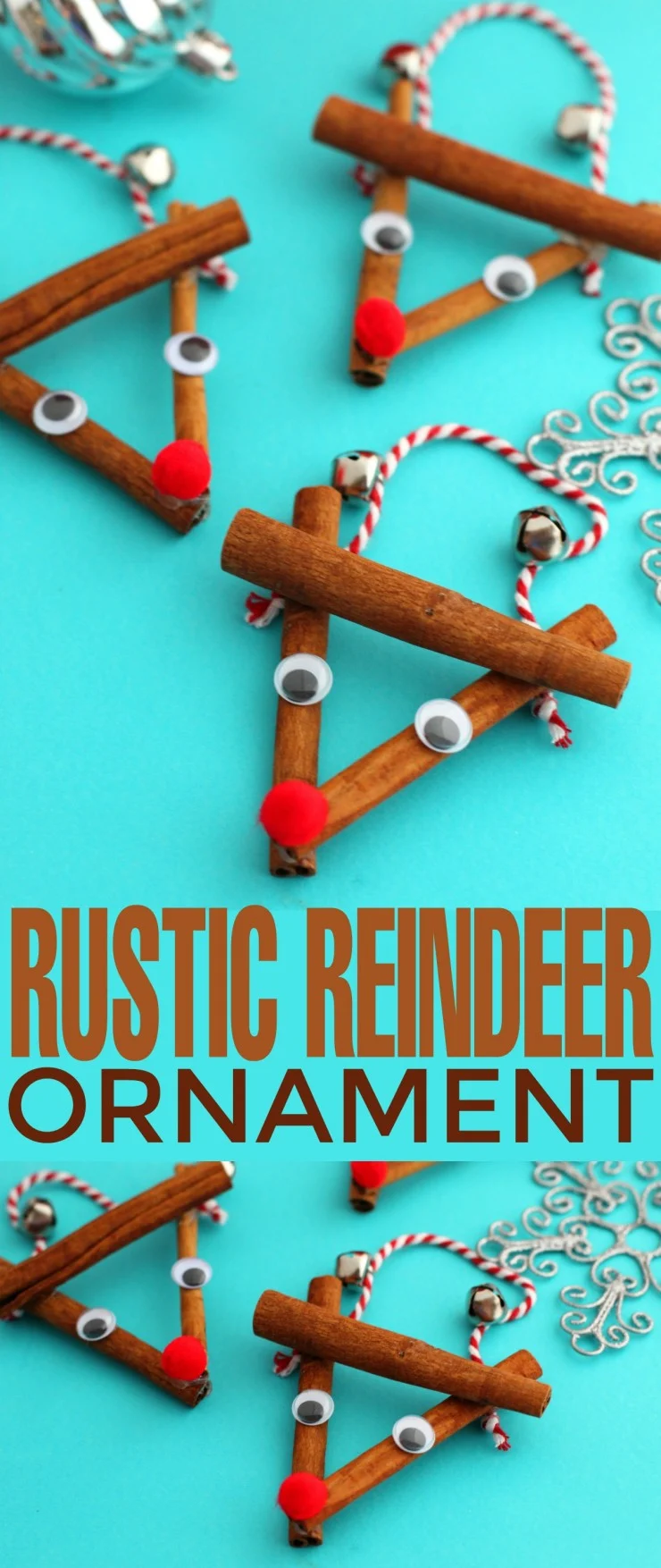 This Rustic Reindeer Ornament craft makes for a great Gift Topper and they are so easy to make!