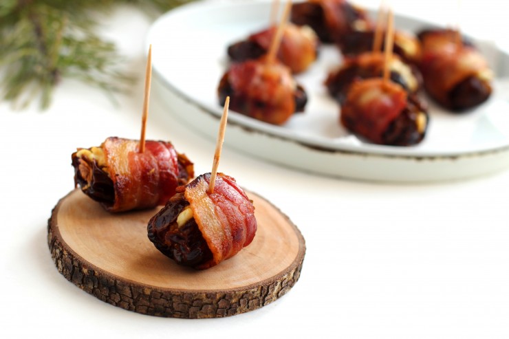 These Bacon Wrapped Dates with Goat Cheese are a perfect holiday appetizer. This is one of those party foods that will have everyone raving!