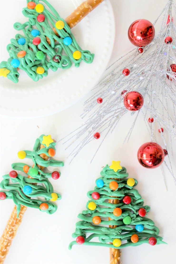 A fun holiday treat, these Christmas Tree Pretzels couldn't be any easier to make!