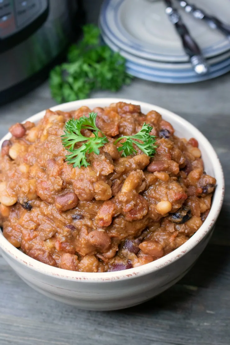Delicious, healthy, easy and packed full of protein, this Instant Pot recipe for Bean Stew with Beef is sure to be a hit with your family.