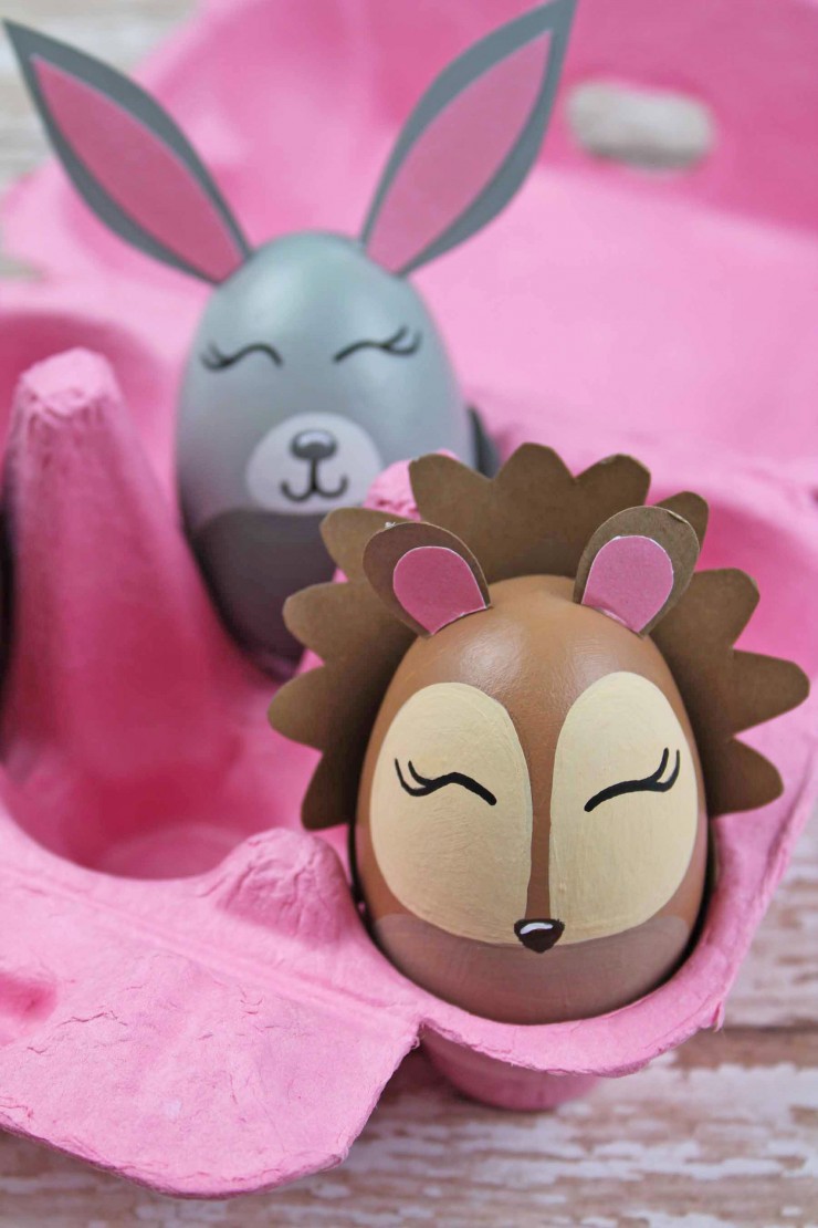 If you're looking for a unique Easter egg decorating idea  then these adorable Woodland Animal Easter Eggs are perfect. This set of Easter egg animal designs are gorgeous and are surprisingly easy to make thanks to the free.