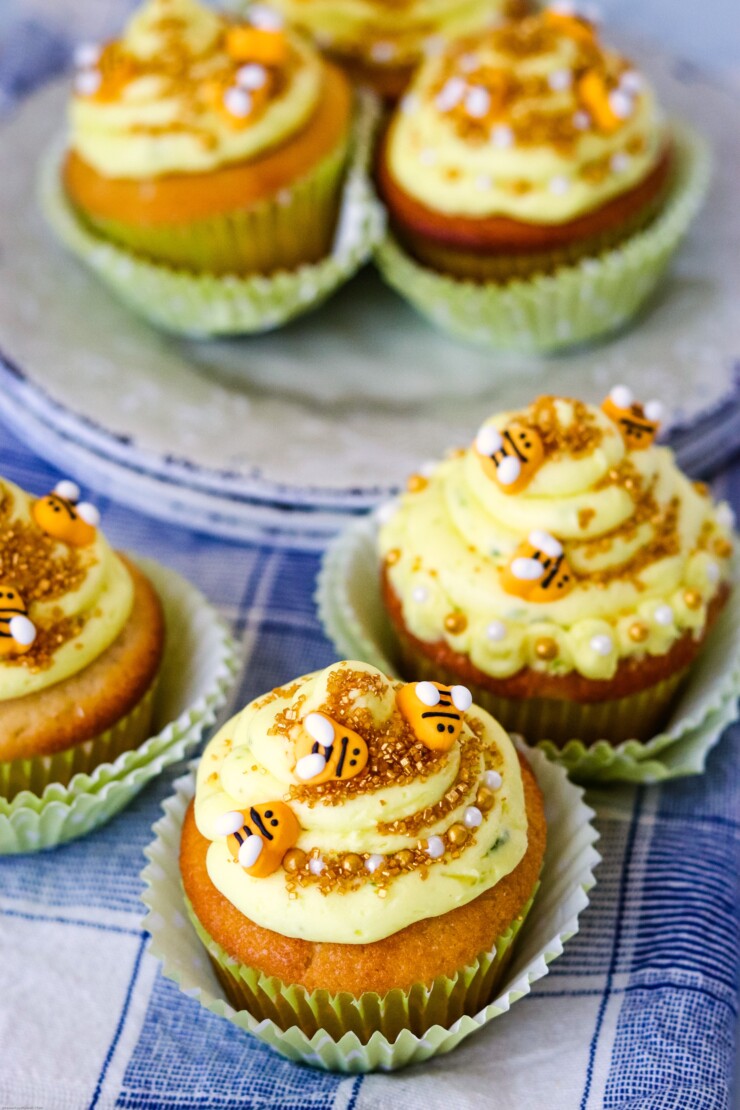 These Lemon Beehive Cupcakes are as delicious as they are stunning. A perfect additon to any party - they make a yummy treat for baby showers, themed birthdays, picnics and more!