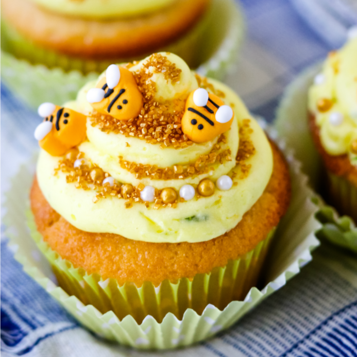 Lemon Beehive Cupcakes