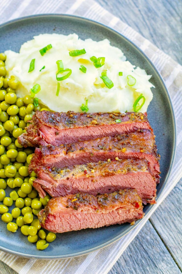 This easy yet flavourful and tender corned beef brisket is made conveniently in the Instant Pot in no time!