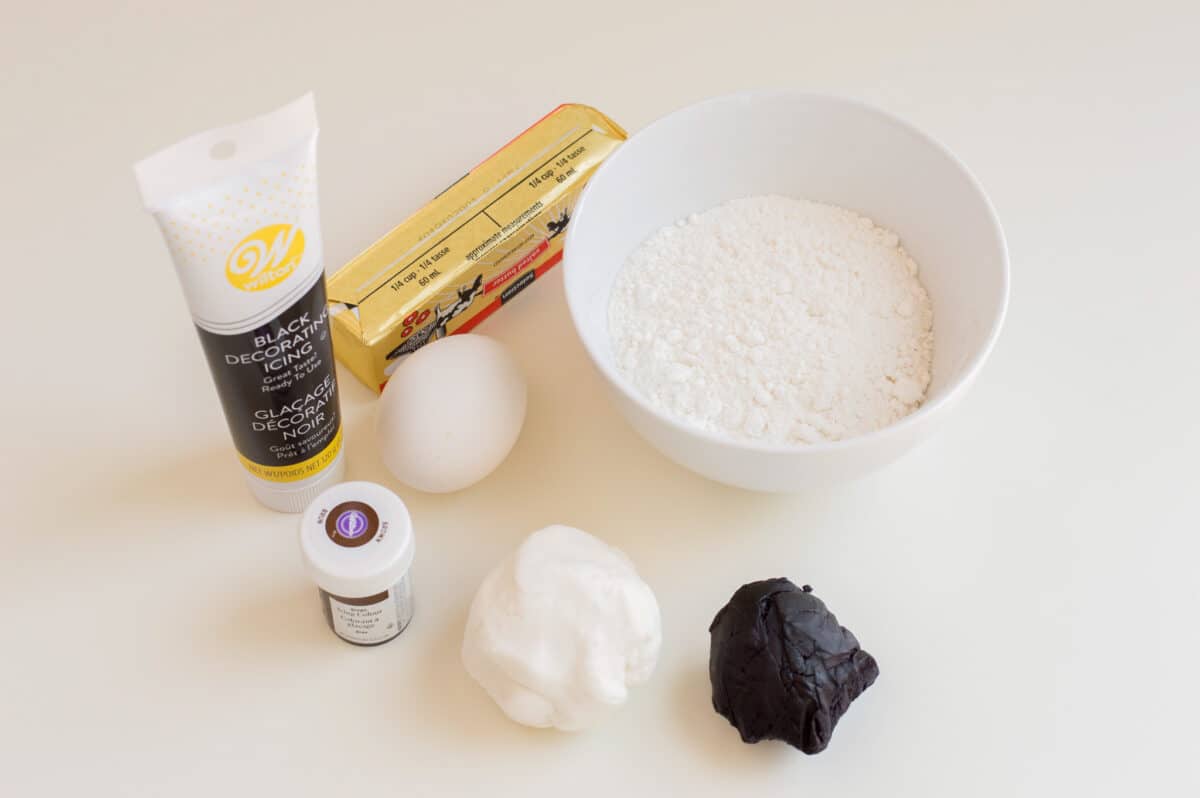 Ingredients for Vampire cupcakes.
