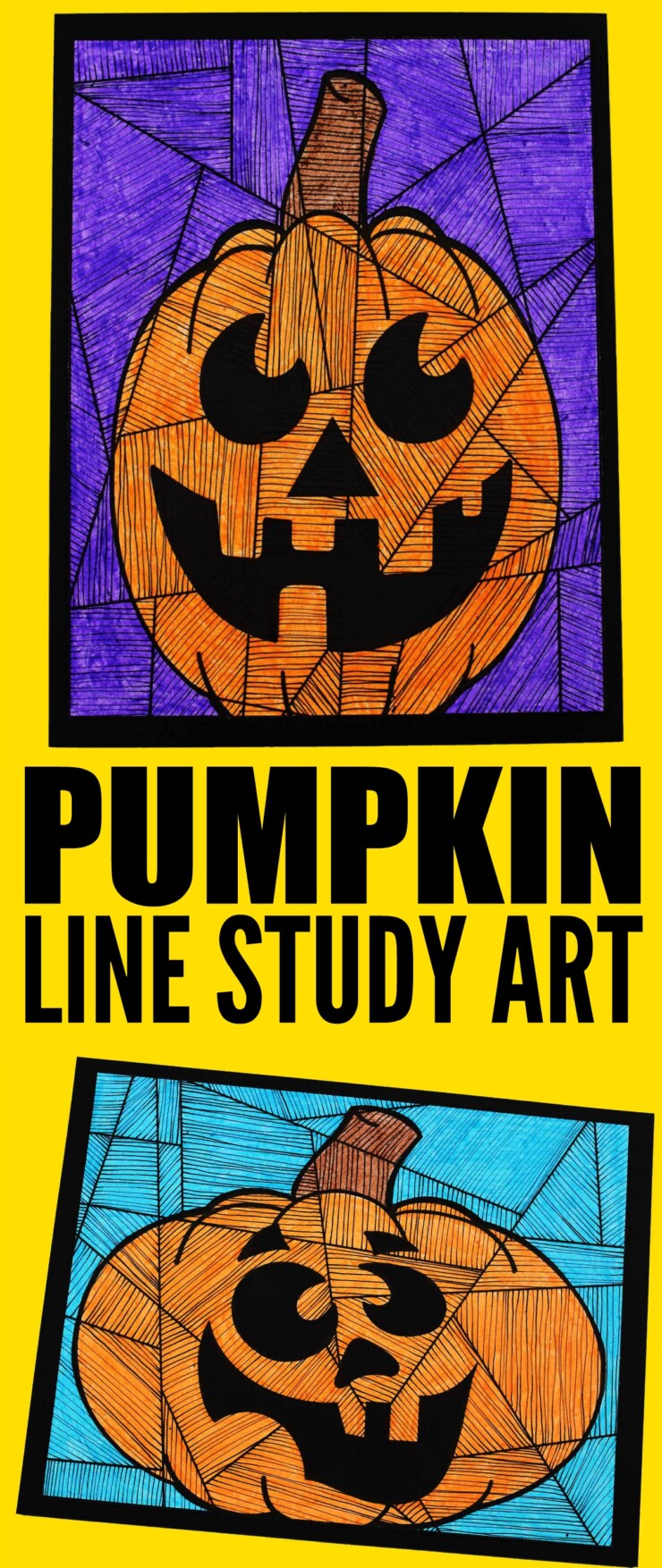 This Line Study Pumpkin Art for Kids is a fun project for Halloween that will let kids get really creative with lines and colours. 